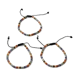 Смешанные камни Регулируемые браслеты из натуральных смешанных камней и немагнитного гематита, подходящие как для мужчин, так и для женщин., внутренний диаметр: 2.09~3.19 дюйм (5.3~8.1 см)