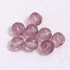 Prune Perles de verre tchèques, citrouille, prune, 8mm, Trou: 1mm
