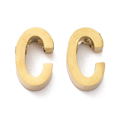 Letter C Ion Plating(IP) 304 Stainless Steel Charms, Alphabet, Golden, Letter.C, 8x5x3mm, Hole: 1.8mm