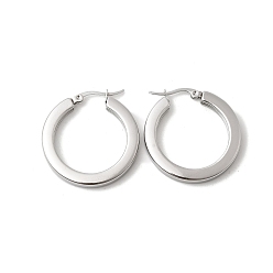 Нержавеющая Сталь Цвет Серьги из 201 нержавеющей стали, с 304 штифтов из нержавеющей стали, цвет нержавеющей стали, 31x30x4 мм