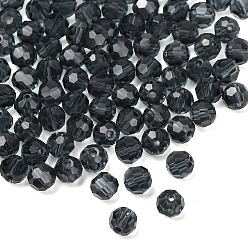 Прусский Синий Имитация Австрийские кристаллические шарики, класс AAA, к 9 стекло, граненый (32 граней), круглые, берлинская лазурь, 4 мм, отверстие : 0.7~0.9 мм