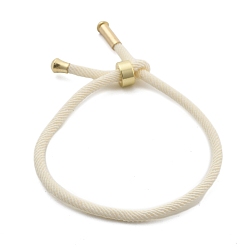 (404) Непрозрачное AB Кислое яблоко Браслеты хлопок шнур, с латунной найти, долговечный, реальный 24 k позолоченный, цветочный белый, 8-1/2 дюйм (21.5 см) ~ 9 дюйм (23 см)