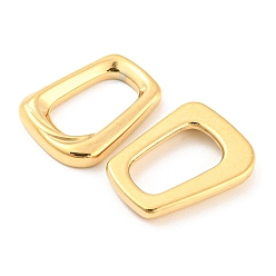 Real 18K Gold Plated 304 Stainless Steel Linking Rings, Trapezoid, Real 18K Gold Plated, 18.5x14x3mm, Inner Diameter: 13x7mm