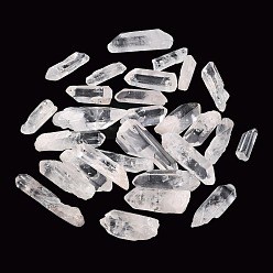 Quartz Crystal Rough Raw Natural Quartz Crystal Beads, for Tumbling, Decoration, Polishing, Wire Wrapping, Wicca & Reiki Crystal Healing, No Hole/Undrilled, Nuggets, 16~46x6~13x5~10mm