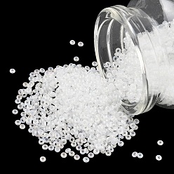 (161F) Transparent AB Frost Crystal Toho 11/0 полукруглые бусины, японский бисер, (161 f) прозрачный аб морозный кристалл, 11/0, 2.2x0.9 мм, отверстие : 0.8 мм, Около 1733 шт / 10 г