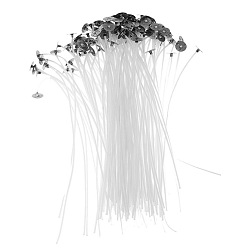 Белый Хлопок подсвечник, с металлическими опорными лепестками, для изготовления свечей своими руками, белые, 15 см, 100 шт / пакет