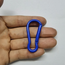 Blue Spray Painted Iron Rock Climbing Carabiners, Key Clasps, Blue, 47mm