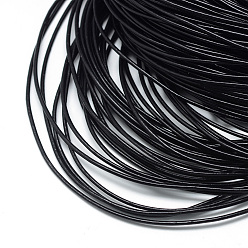 Black Spray Painted Cowhide Leather Cords, Black, 1.5mm, about 100yards/bundle(300 feet/bundle)