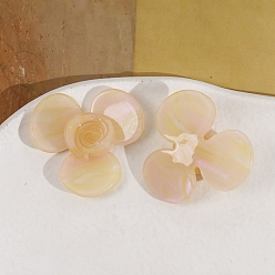 Navajo White Cellulose Acetate(Resin) Cabochons, Flower, Navajo White, 36x36mm
