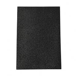 Black Sponge Sheet Foam Paper, with Shiny Sequins, Black, 29.7x20.1x0.2cm, 10 sheets/bag