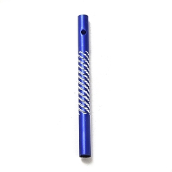 Полуночно-синий 304 подвески из круглых трубок из нержавеющей стали, принадлежности для изготовления колокольчиков, колонка, темно-синий, 79x6 мм, отверстие : 2.5 мм