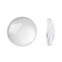 Прозрачный Прозрачные стеклянные кабошоны, полукруглые / купольные, прозрачные, 16x4 мм