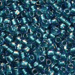 (274) Inside Color AB Crystal/Green Teal Lined Тохо 6/0 круглые бусины, японский бисер, (274) внутри цвет ab кристалл / зеленый бирюзовый на подкладке, 4 мм, отверстие : 1.5 мм, Около 7570 шт / фунт