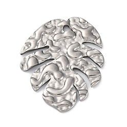 Античное Серебро 304 подвески из нержавеющей стали, , лист прелести, античное серебро, 30.5x25x2 мм, отверстие : 1.6 мм