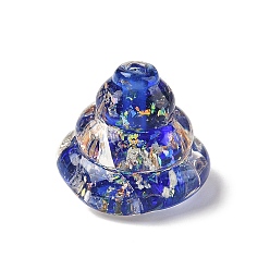 Синий Handmade стеклянные бусины фольги, конус, синие, 21.5~22.5x22.5~23.5 мм, отверстие : 1.8 мм