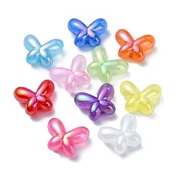 Mixed Color Imitation Jelly Acrylic Beads, Butterfly, Mixed Color, 19.5x25x11.5mm, Hole: 3mm