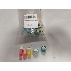 (52) Непрозрачная лаванда 30шт. 5 стили, миниатюрные декоративные элементы для демонстрации прохладительных напитков из смолы, для украшения домашнего офиса, разноцветные, 12~23.51x20~32 мм, 6 шт / стиль