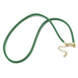 Зеленый 3 изготовление ожерелий из нейлонового шнура миланского плетения толщиной ☐ мм, с латунными выводами и 304 застежками из лобстера из нержавеющей стали, золотые, стойки покрытие, долговечный, зелёные, 17.83 дюйм (45.3 см)