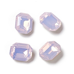 Розовая Вода Опал Опаловый стиль k9 кабошоны со стеклянными стразами, задние и задние, восьмиугольник прямоугольник, розовая вода опала, 10x8x4 мм