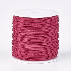 Camellia Nylon Thread, Nylon Jewelry Cord for Custom Woven Jewelry Making, Camellia, 0.8mm, about 49.21 yards(45m)/roll