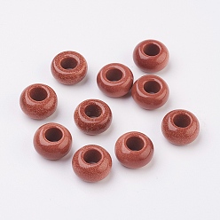 Goldstone Synthetic GoldstoneEuropean Beads, Large Hole Beads, Rondelle, 12x6mm, Hole: 5mm