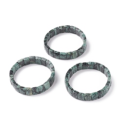 Green Onyx Agate Natural Green Onyx Agate Stretch Bracelets, Faceted, Rectangle, 2-3/8 inch(6cm)