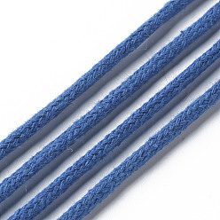 Azul Hilos de hilo de algodón, cordón de macramé, hilos decorativos, para la artesanía bricolaje, envoltura de regalos y fabricación de joyas, azul, 3 mm, aproximadamente 54.68 yardas (50 m) / rollo