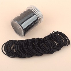 4# Black [100pcs/box] Minimalist Style Hair Ties Elastic Hairbands for Gentle Hair - Basic Headbands