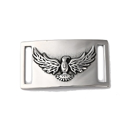Eagle Viking 304 Stainless Steel Buckles, Belt Fastener, for Men's Belt, Antique Silver, Rectangle, Eagle, 46x25.5x2mm, Hole: 20x3.5mm