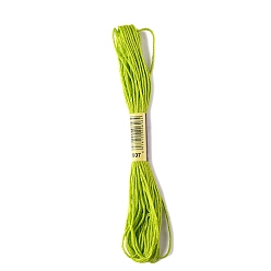 Green Yellow Polyester Embroidery Threads for Cross Stitch, Embroidery Floss, Green Yellow, 0.15mm, about 8.75 Yards(8m)/Skein