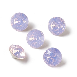 Rose Water Opal Opal Style K9 Glass Rhinestone Cabochons, Pointed Back & Back Plated, Diamond, Rose Water Opal, 8x5.5mm