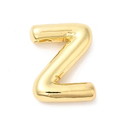 Letter Z Eco-Friendly Rack Plating Brass Pendants, Long-Lasting Plated, Lead Free & Cadmium Free, Real 18K Gold Plated, Letter Charm, Letter Z, 21~23x13~26x4.5~5.5mm, Hole: 2.5~3.5x1.5~2mm