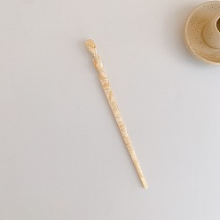 8# Milk White Acetate Minimalist Hairpin - Ancient Style Updo Hairpin, Unique, Cool Chopsticks Hair Accessories.
