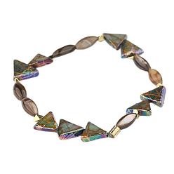 BC416-3 Colorful Handmade Triangle Natural Shell Bracelet for Women