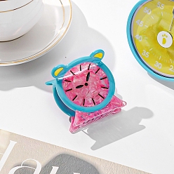 Фиолетовый Заколки для волос в форме когтей из ацетата целлюлозы, аксессуары для волос для женщин и девочек, часы, фиолетовые, 50x52x50 мм