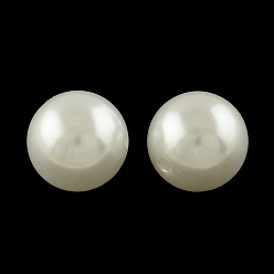 White Round ABS Plastic Imitation Pearl Beads, White, 20mm, Hole: 2mm, about 120pcs/500g