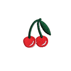 Cherry Embroidery Iron on/Sew on Patch, for Costume Bag Hat, Cherry, 40~80mm