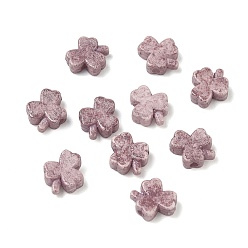 Thistle Vintage Handmade Porcelain Beads, Fancy Antique Glazed Porcelain, Clover, Thistle, 12.5x11x4.5mm, Hole: 2mm