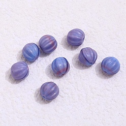 Medium Purple Czech Glass Beads, Pumpkin, Medium Purple, 8mm, Hole: 1mm