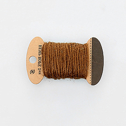 Saddle Brown Jute Cord, Jute String, Jute Twine, 3 Ply, for Jewelry Making, Saddle Brown, 2mm, about 10.93 yards(10m)/board