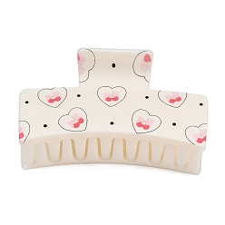 Вишня Пластиковые заколки-крабики с принтом, аксессуары для волос для женщин и девушек, вишня, 86x42x41 мм