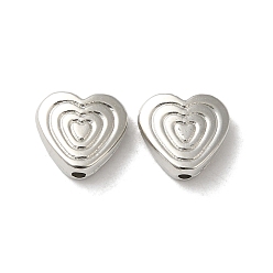 Platinum CCB Plastic Beads, Heart, Platinum, 9x9.5x3.5mm, Hole: 1.4mm