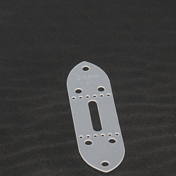 White PVC Frosted Leather Punching Positioning Template Set, Belt Holes Templates, for DIY Leathercraft Tools, White, Hole: 25mm