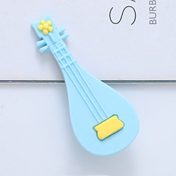 Light Sky Blue Resin Alligator Hair Clips, with Iron Findings, Hair Accessories for Woman Girl, Light Sky Blue, 60mm