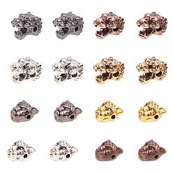 Mixed Color Alloy Beads, Mixed Shapes, Mixed Color, 5.4x5.3x2cm, 35pcs/set
