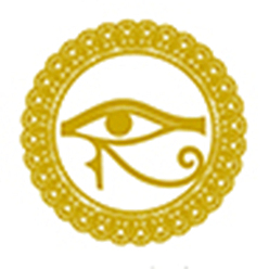 Eye of Ra Самоклеющиеся латунные наклейки, наклейки для скрапбукинга, для поделок из эпоксидной смолы, золотые, глаз ра шаблон, 3.1x0.03 см