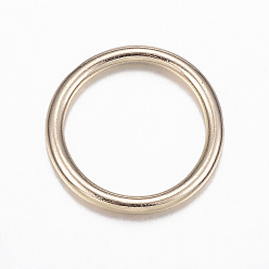 Light Gold Alloy Welded Round Rings, Soldered Jump Rings, Closed Jump Rings, Lead Free & Cadmium Free & Nickel Free, Ring, Light Gold, 12 Gauge, 18.5x2mm, Inner Diameter: 15mm
