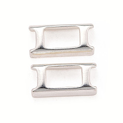 925 Sterling Silver Plated Eco-Friendly Brass Watch Band Clasps, Long-Lasting Plated, Lead Free & Cadmium Free, 925 Sterling Silver Plated, 7x3.5x1.5mm, Hole: 3.8mm