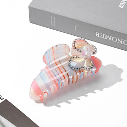 Белый Заколки для волос в форме когтей из ацетата целлюлозы, аксессуары для волос для женщин и девочек, рыба, белые, 110x55 мм