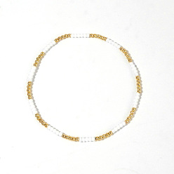 Золотой Винтажный элегантный эластичный браслет из искусственного жемчуга и бусин для женщин., золотые, 6.50 дюйм (16.5 см)